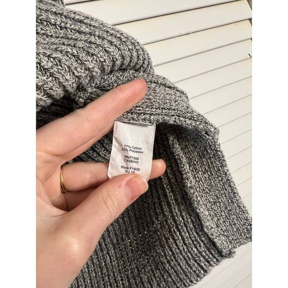 Madewell Knit Valley Gray Sleeveless Sweater Top Sz M - Picture 4 of 6